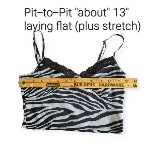 Y2K Zebra Mesh Tank Top by Full Tilt Size M - Picture 7 of 10